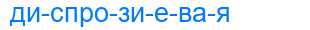 Деление слова диспрозиевая
