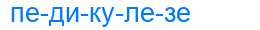 Деление слова педикулезе